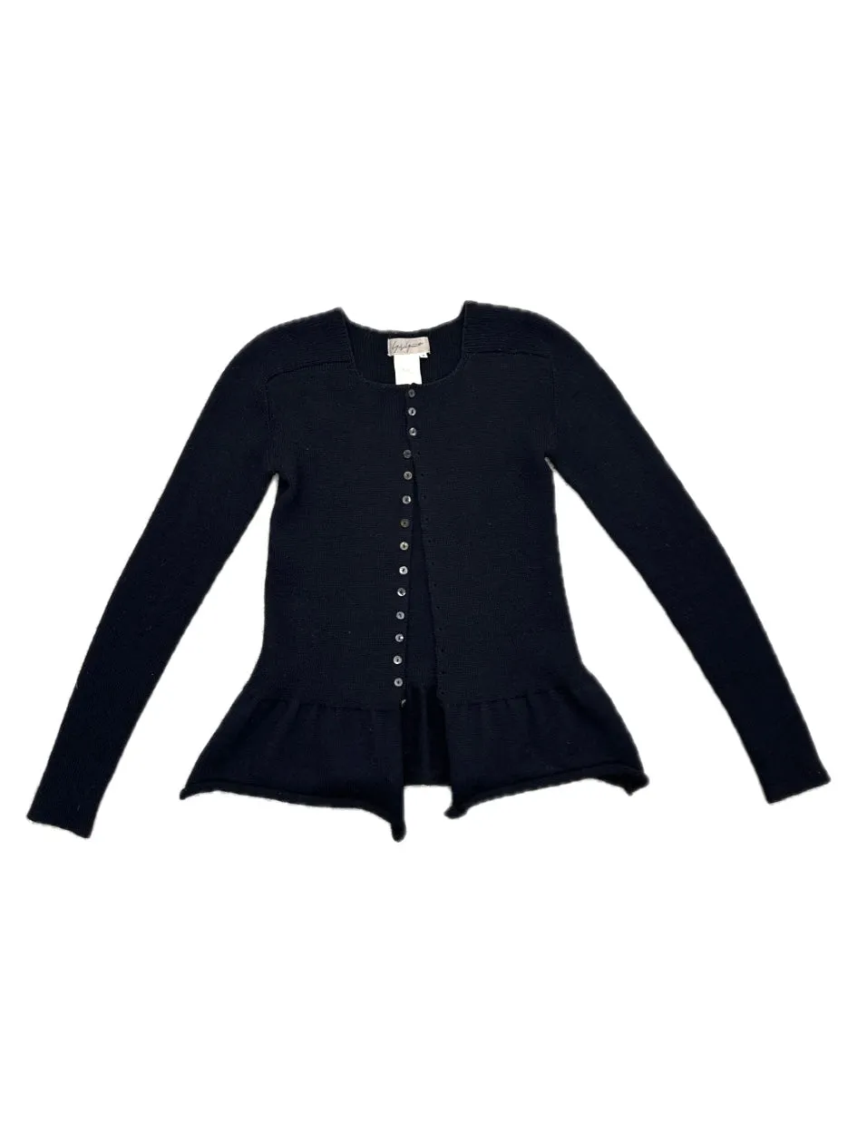 Yohji Yamamoto Wool & Abalone Cardigan*