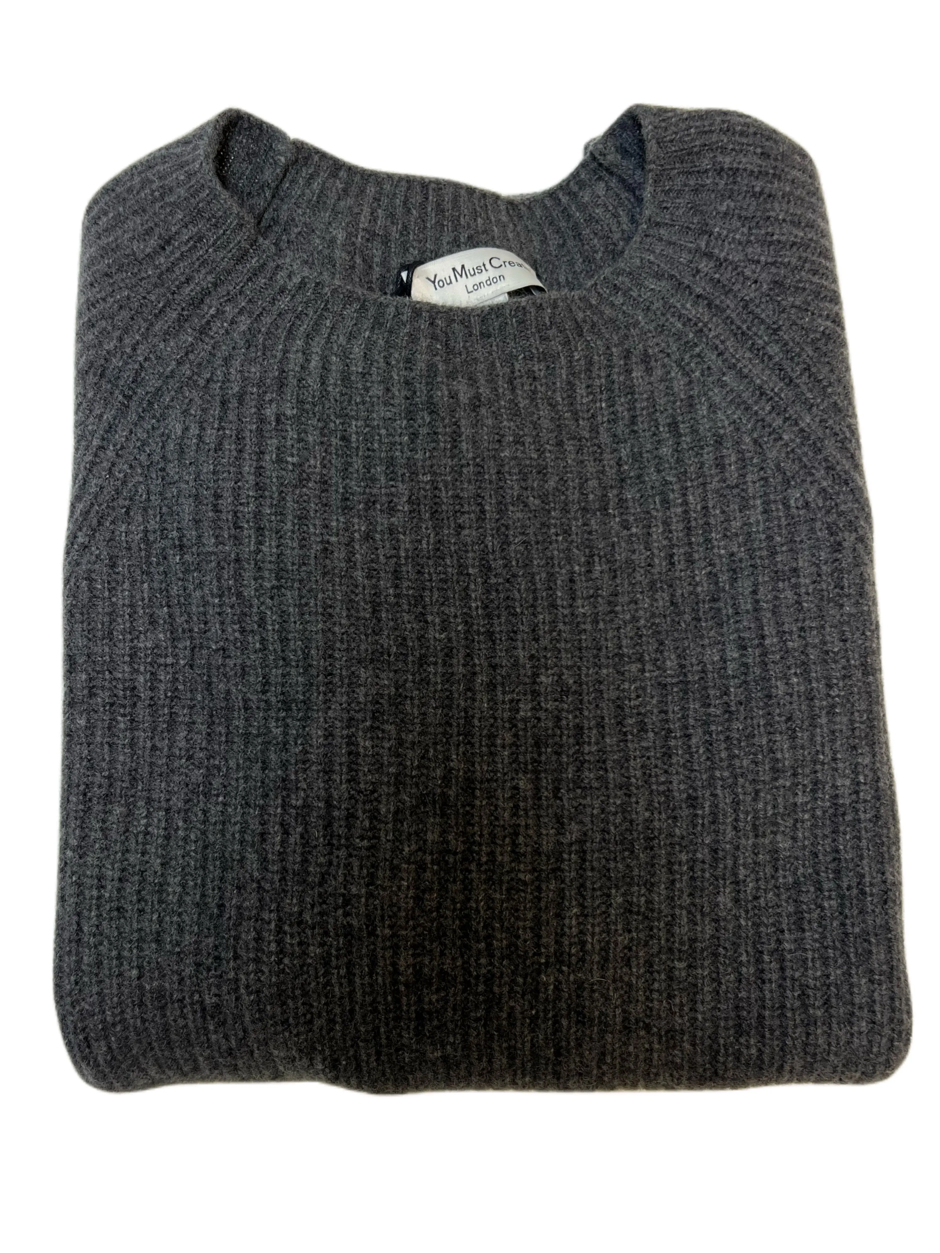 YOU MUST CREATE Men's Gray Long Sleeve Knitted Sweater Sz M NWT