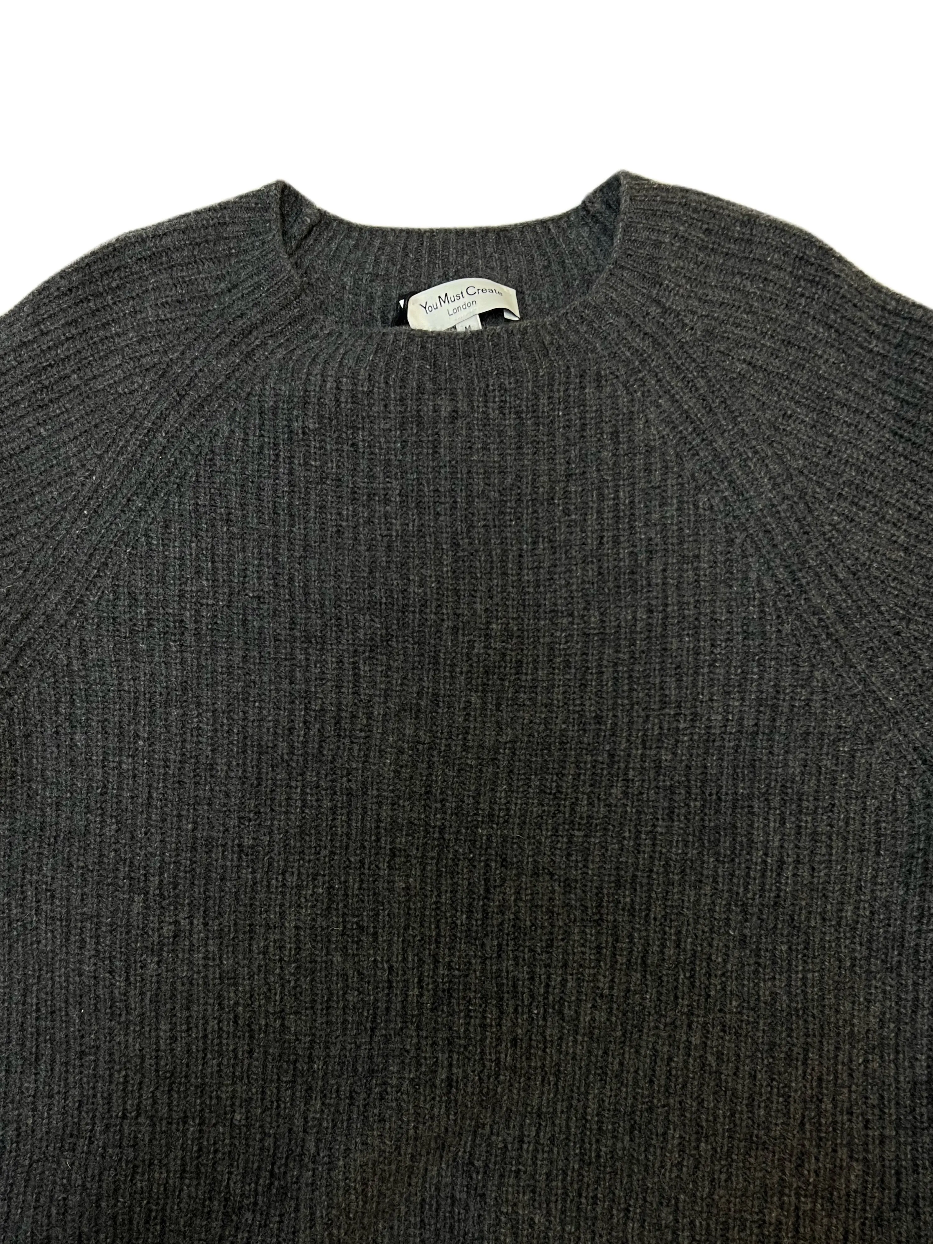YOU MUST CREATE Men's Gray Long Sleeve Knitted Sweater Sz M NWT