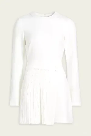 Zabelle Long Sleeve Mini Dress in Ivory