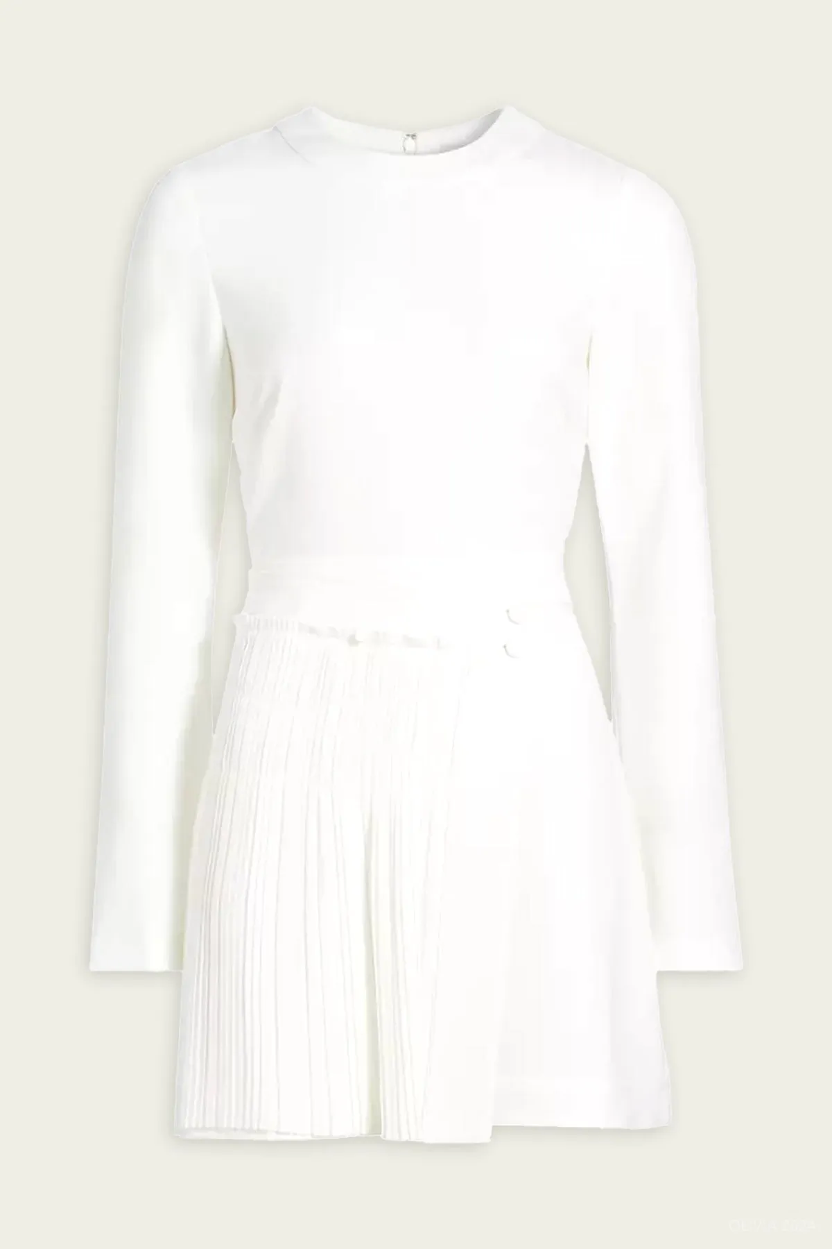 Zabelle Long Sleeve Mini Dress in Ivory